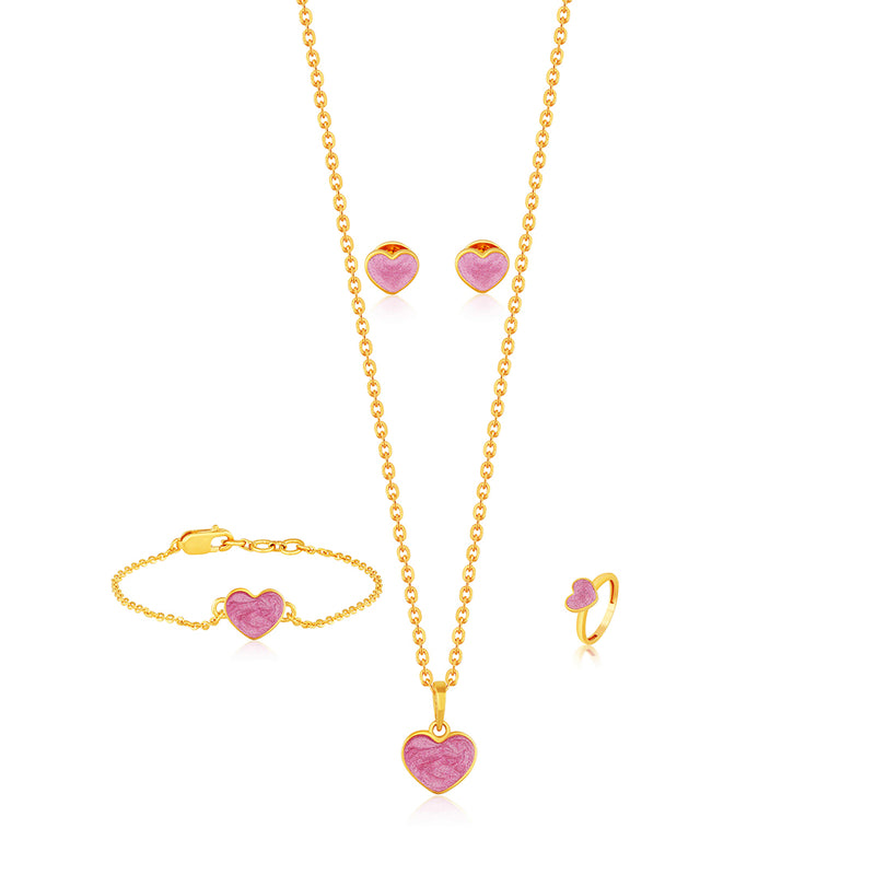 Cute pink heart set for girls