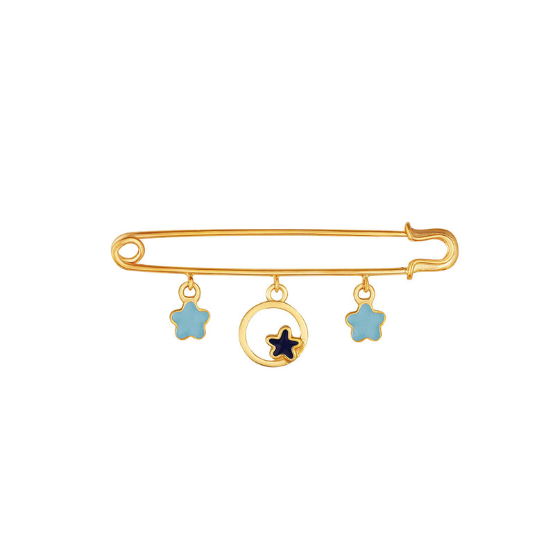 Cute blue and dark blue stars baby brooch