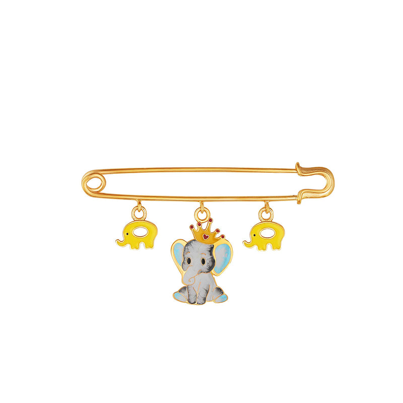 Cute elephants baby brooch