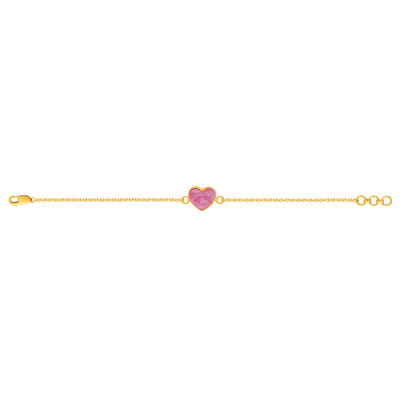 Cute Pink Heart Kids Bracelet