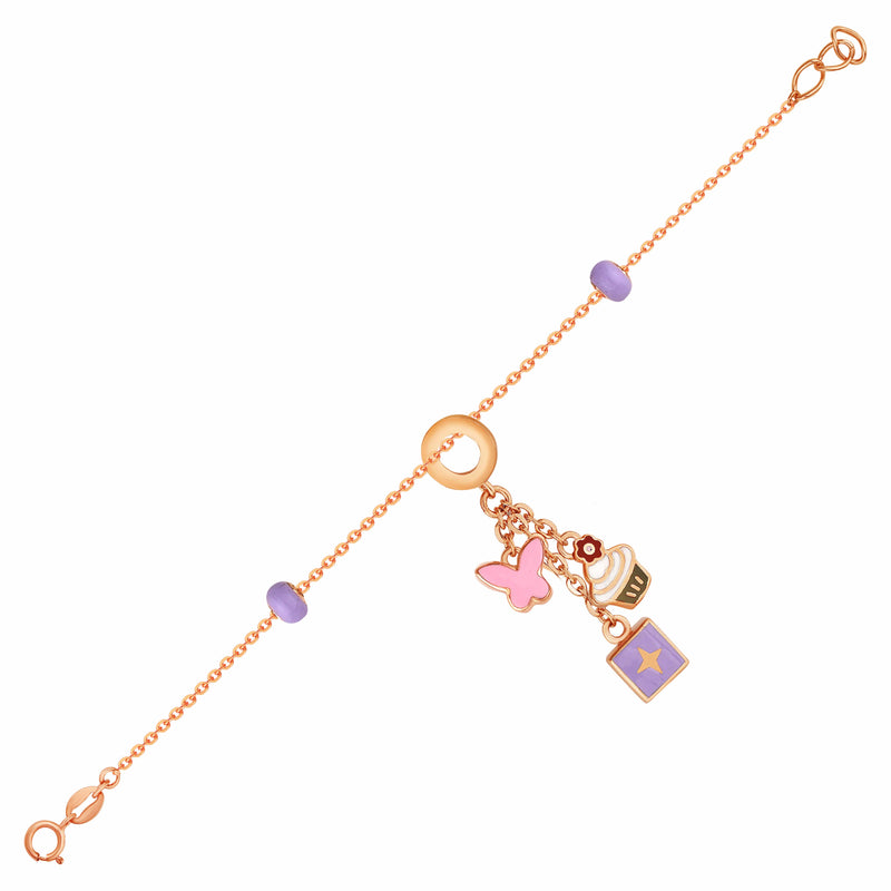 Cute Cupcake, Star and Butterfly Baby Bracelet