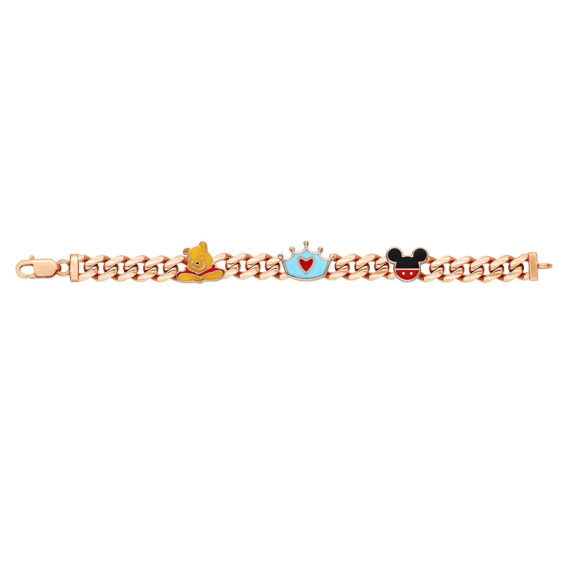 Cute Bear, Mouse, and Heart Crown Kids Bracelet