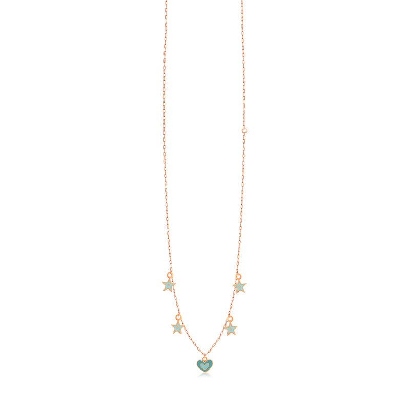 Cute 4 stars and 1 heart Charm Kids Chain