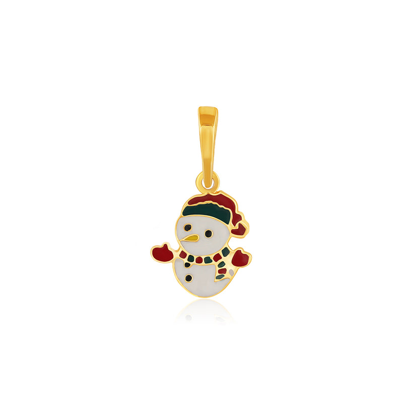 Cute Kid Snowman Kids Pendant