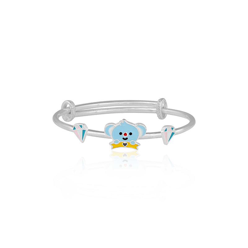 Cute Koala and Diamond Silver baby kada