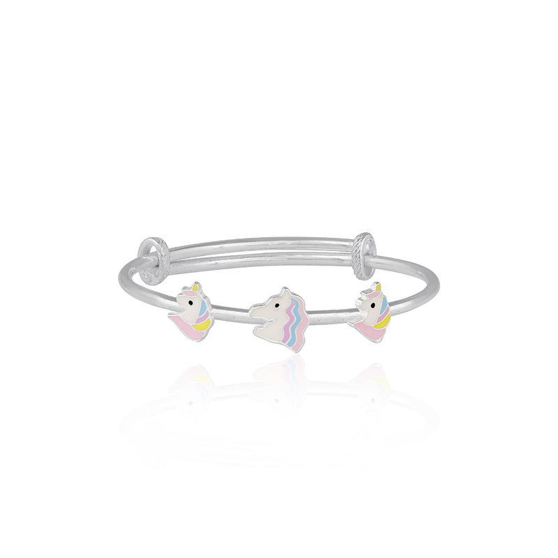 Cute Unicorn Silver Baby Kada