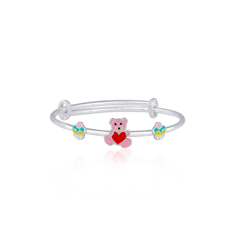 Cute Teddy Cupcake Charm Baby Kada