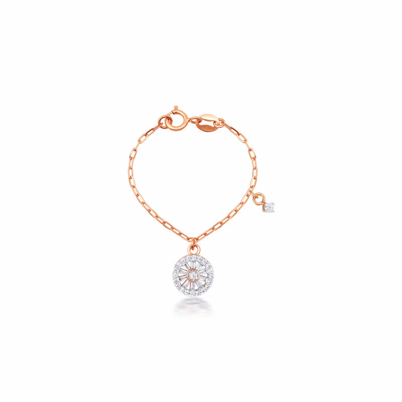 Cute Circle Snowflake Watch Charm Bracelet