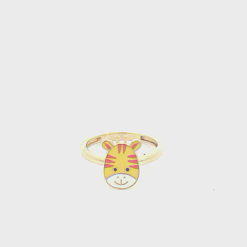 Cute Giraffe Kids Gold Ring