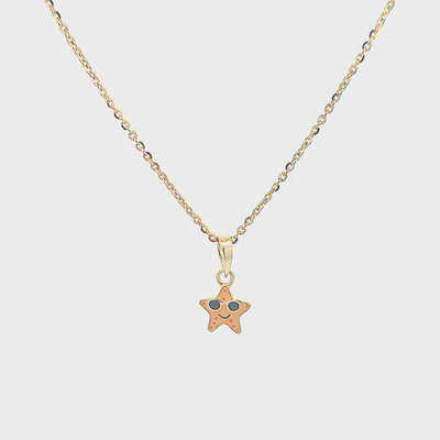 Kids Cool Star Gold Pendant