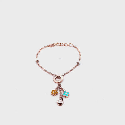 Cute Cupcake, Star and Flower  Baby Bracelet