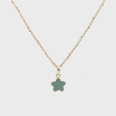 Kids Blue Star Gold Pendant