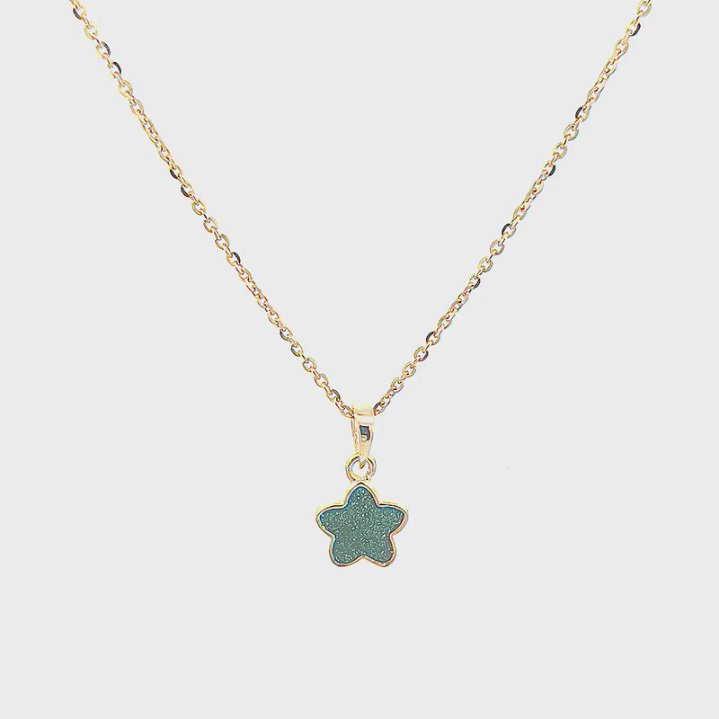 Kids Blue Star Gold Pendant