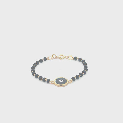 Black Evil Eye Baby Nazaria Gold Bracelet