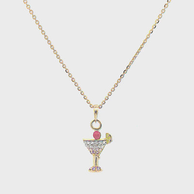 Kids Cute Mocktail Gold Pendant