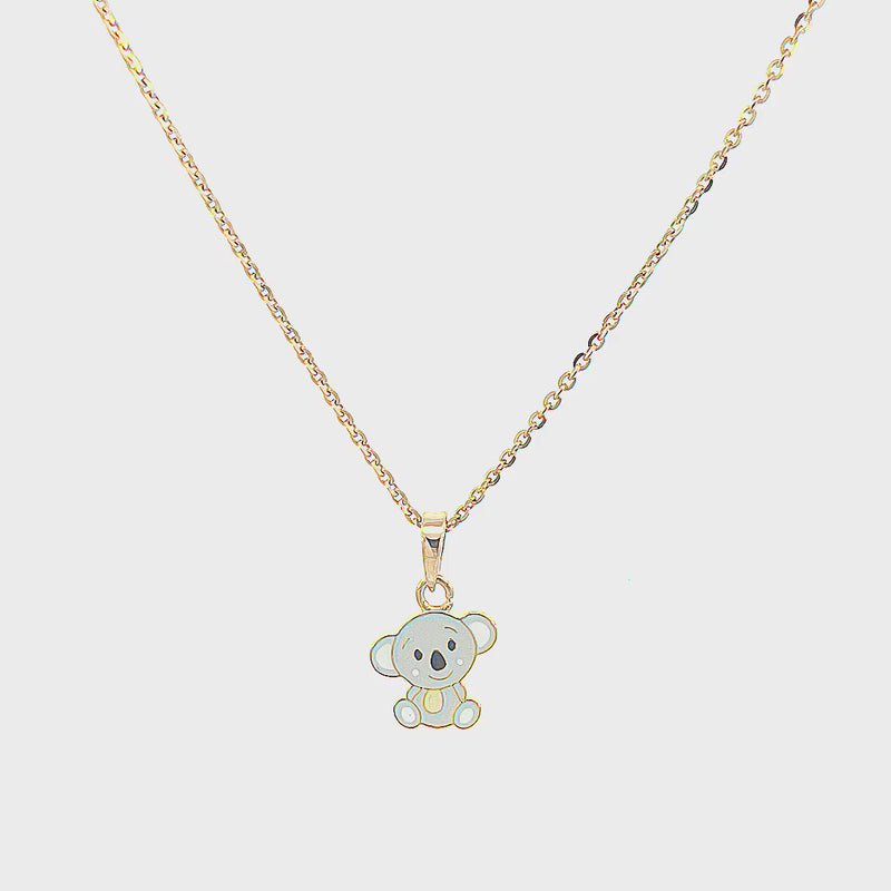 Kids Koala Bear Gold Pendant