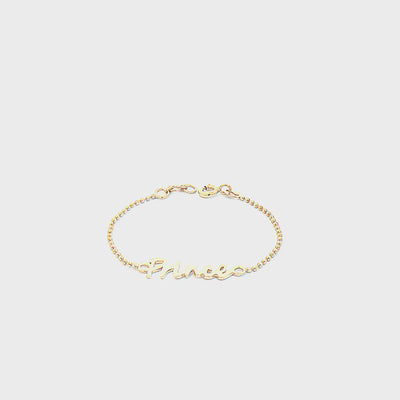 Kids Cute Prince Scripted Gold Bracelet