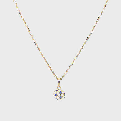 Kids Cool Football Gold Pendant with Chain