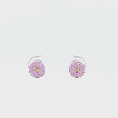 Cute Pink Doughnut Kids Earrings