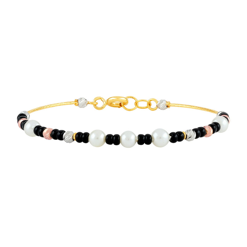 Partially Beaded Kids Gold Kada