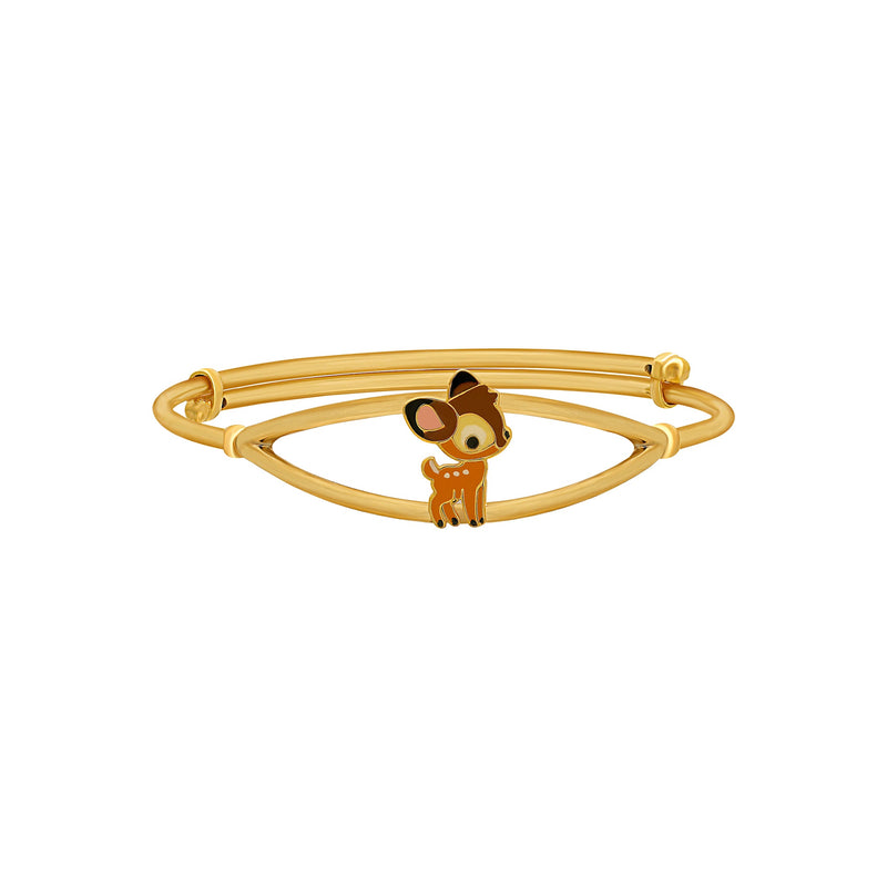 Kids Adjustable Gold Kada with a pretty Orange Fox Charm