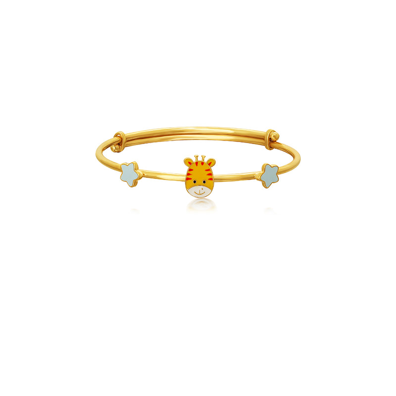 Kids Adjustable Gold Kada with a cute, Giraffe&