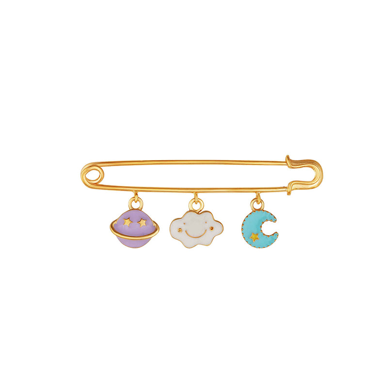 Sky Themed Baby Brooch Safety Pin