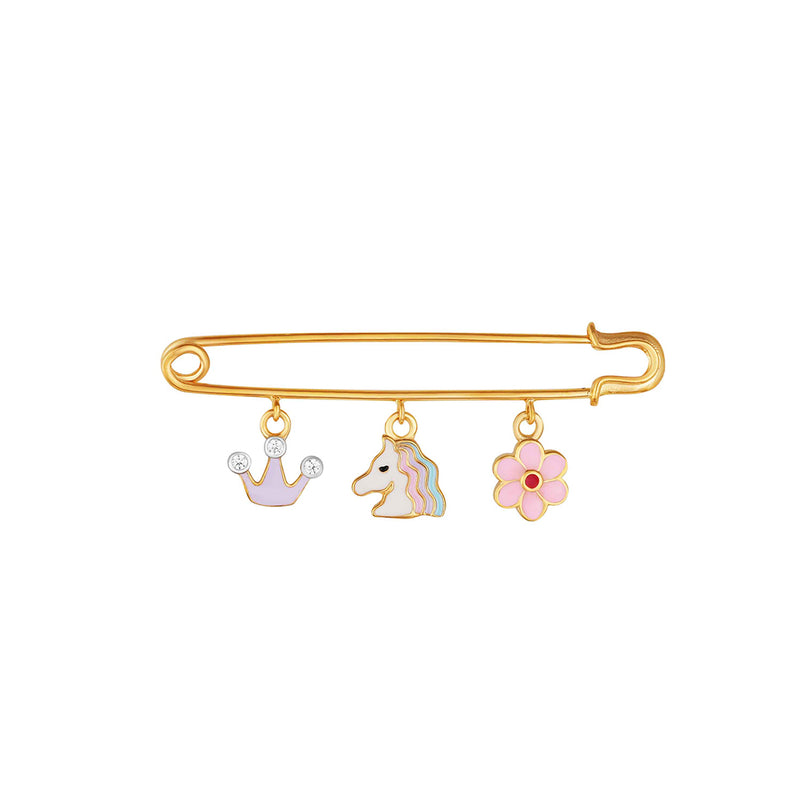 Princess Themed Baby Brooch Safety Pin