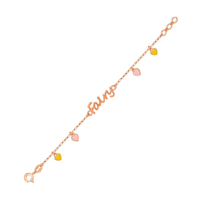 Kids Gold Chain Bracelet with a cute Fairy Charm