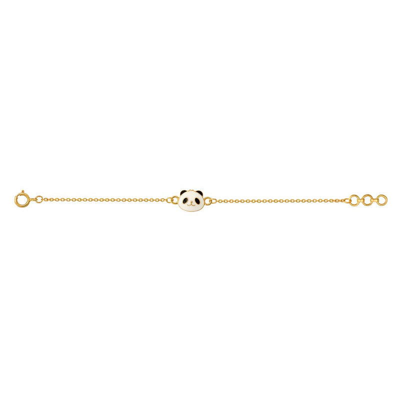 Kids Cute Panda Charm Gold Chain Bracelet