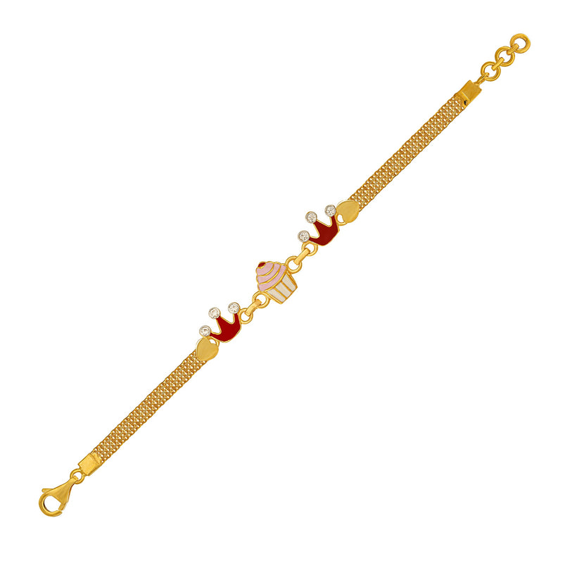 Kids Baby Chain Bracelet with a Pretty Cupcake Charm