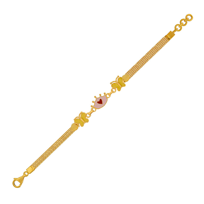 Kids Baby Chain Bracelet with a Pretty Crown Charm