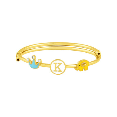 Buy Alphabet K Kids Nazaria Gold Bracelet Online