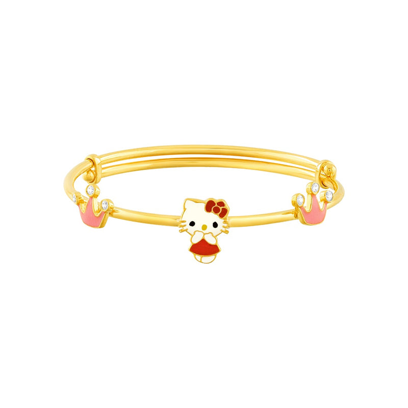 Kids Gold Kada with Hello Kitty Charm