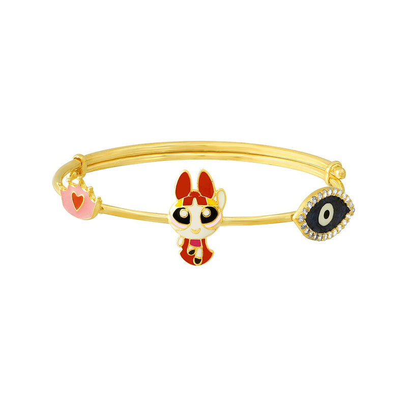 Kids Gold Kada with Powerful Bubbles Charm