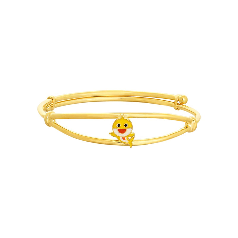 Kids Gold Kada with Baby Shark Charm