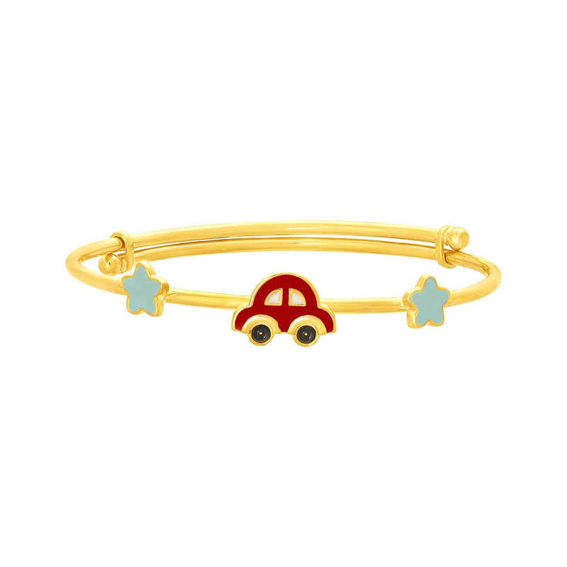 Kids Gold Kada with a Red Car Charm