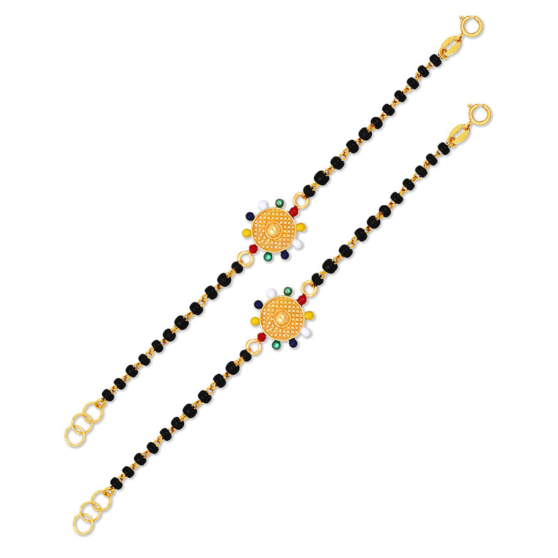 Colourful Rangoli Baby Nazaria Gold Bracelet