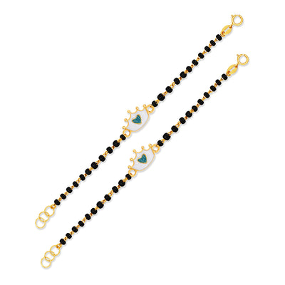 White Crown Baby Nazaria Gold Bracelet