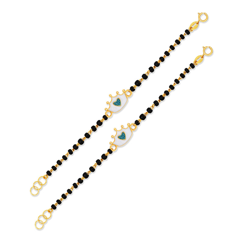 White Crown Baby Nazaria Gold Bracelet