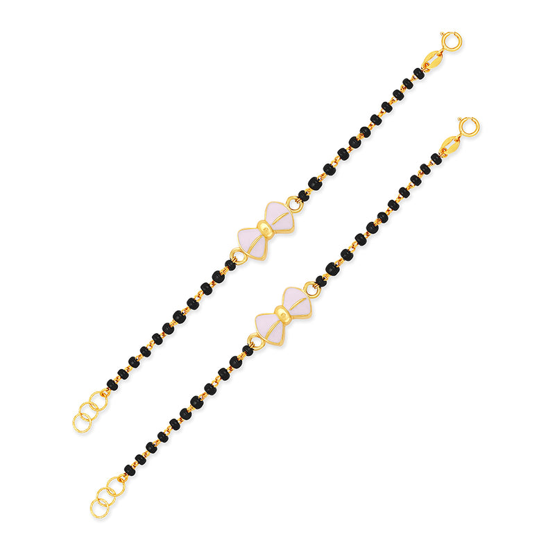 Pink Bow Baby Nazaria Gold Bracelet