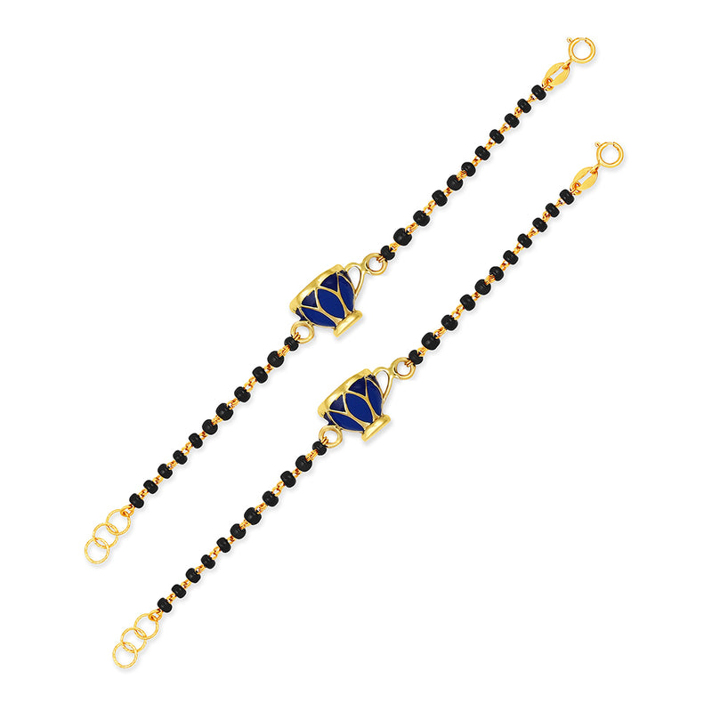 Blue Cup Baby Nazaria Gold Bracelet