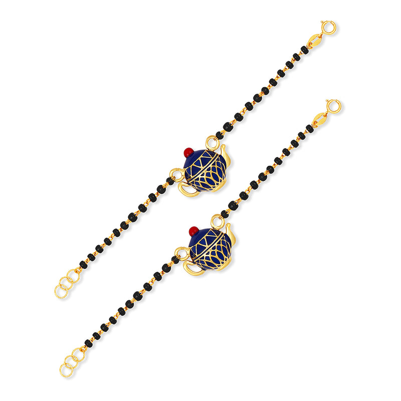 Blue Teapot Baby Nazaria Gold Bracelet