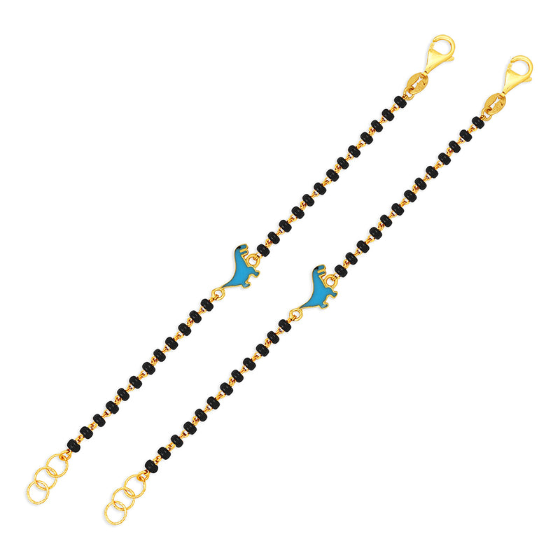 Blue Dinosaur Baby Nazaria Gold Bracelet