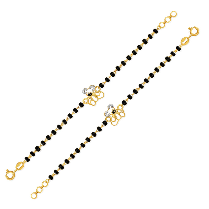 Cute Teddy Bear Baby Nazariya Gold Bracelet