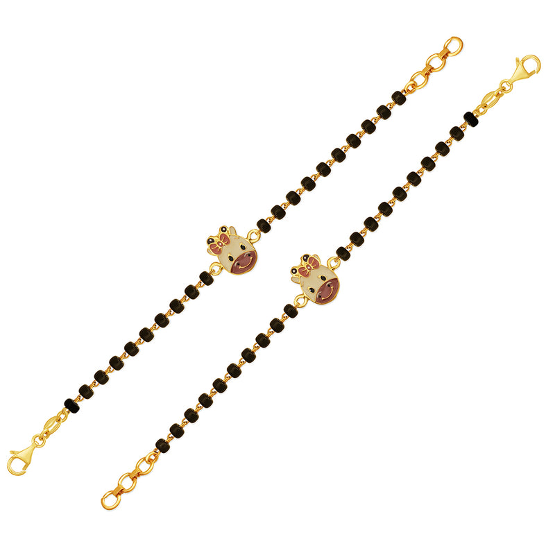 Pretty Moo Moo Cow Baby Nazaria Gold Bracelet