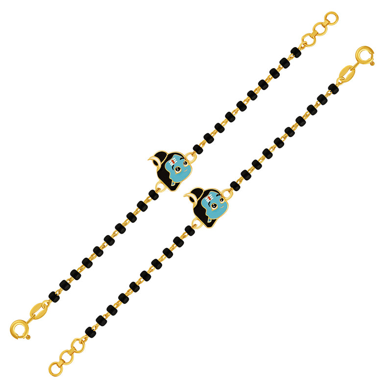 Cute Baby Lord Shiva Nazaria Gold Bracelet