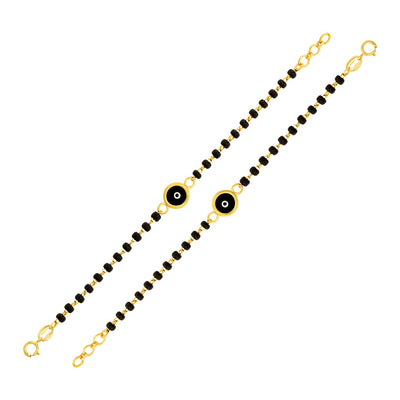 Black Evil Eye Baby Nazaria Gold Bracelet