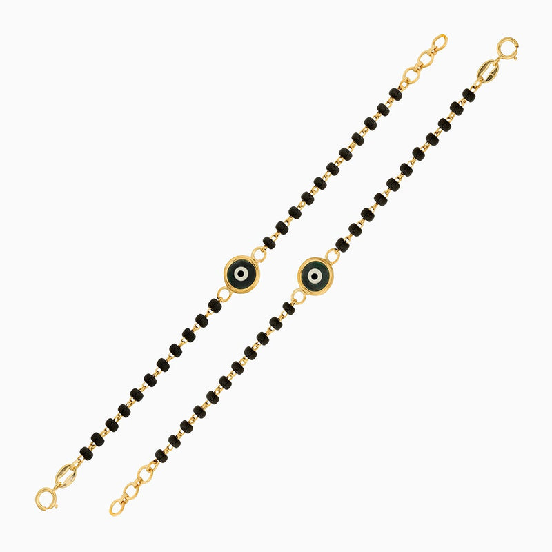 Green Evil Eye Baby Nazaria Gold Bracelet