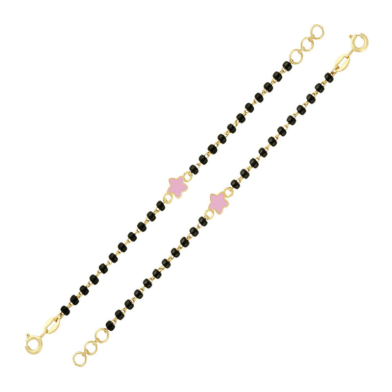 Small Pink Flower Baby Nazaria Gold Bracelet